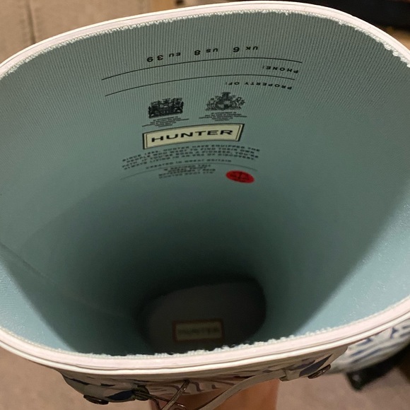 NEW Hunter Tall Coral Print Waterproof Boots 8 - Picture 9 of 12